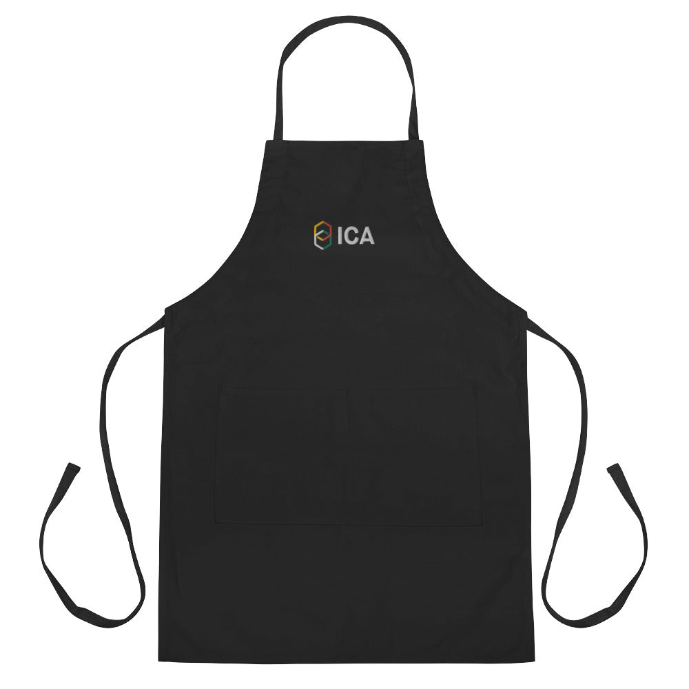 Embroidered Apron in Black