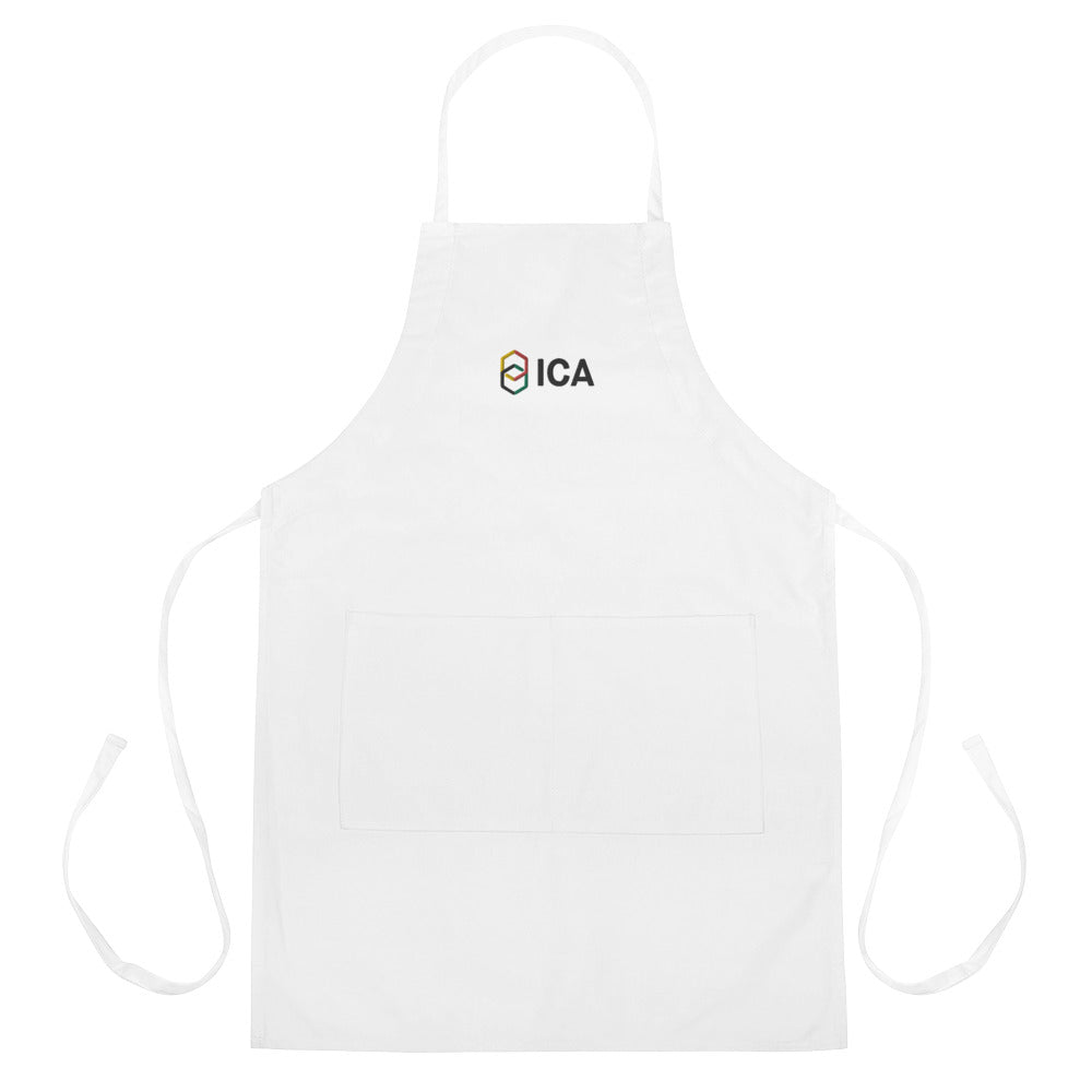 Embroidered Apron in White
