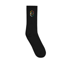 Load image into Gallery viewer, Embroidered socks in black
