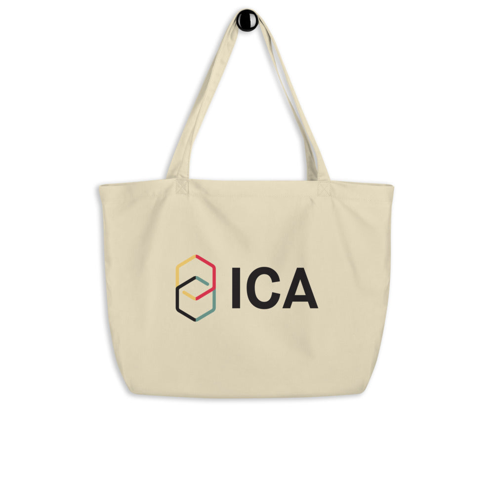 Large Organic Tote Bag in Canvas with Acronym Logo