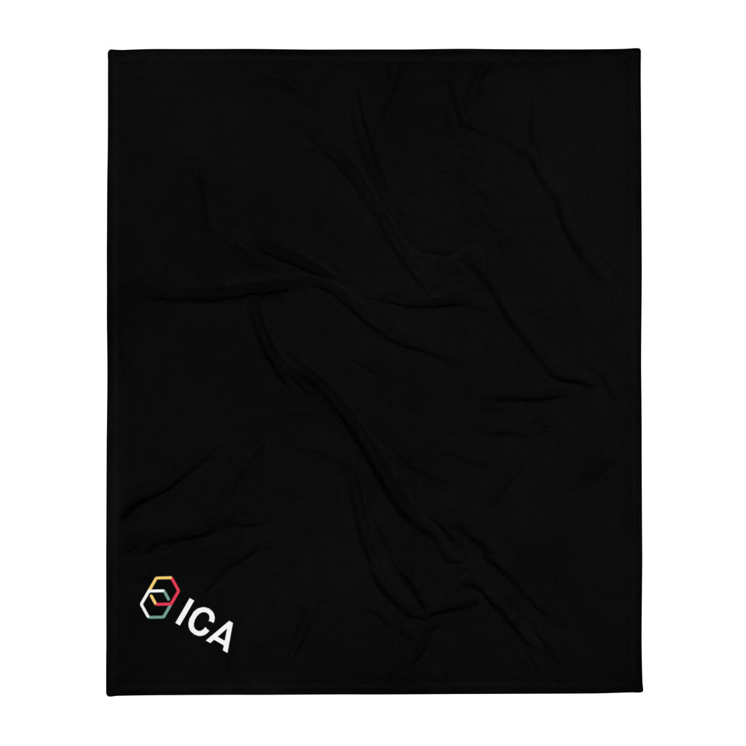Throw Blanket with Corner Logo